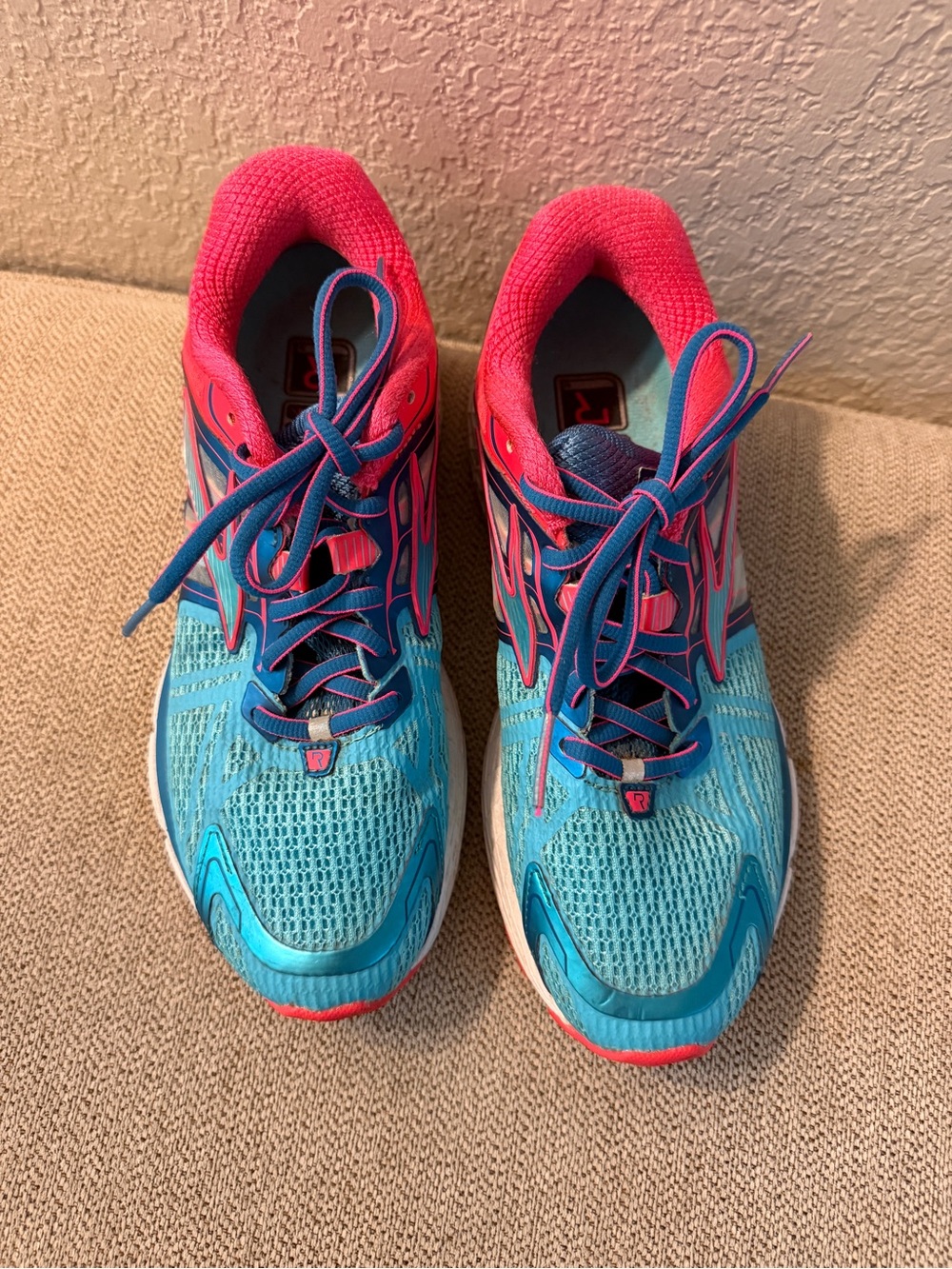 Brooks Women's Running Sneakers in Teal and Pink